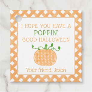 Poppin Halloween Pop IT Pumpkin Orange Gåvor Etiketter