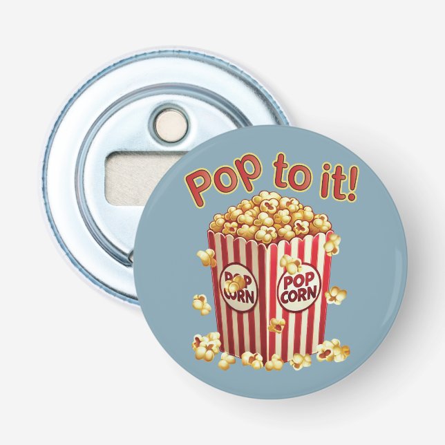 Poppin med Stil - "Pop to it!" Flasköppnare (Framsidan)