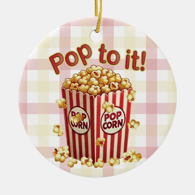 Poppin med Stil - "Pop to it!" Julgransprydnad Keramik (Framsidan)