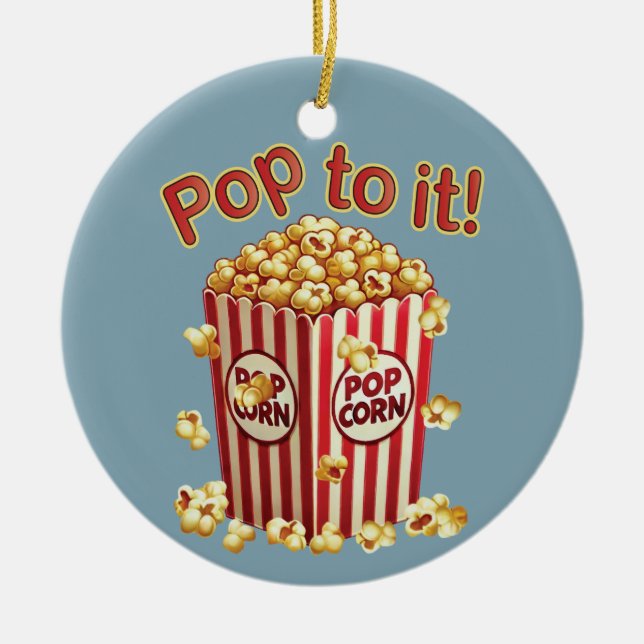 Poppin med Stil - "Pop to it!" Julgransprydnad Keramik (Framsidan)
