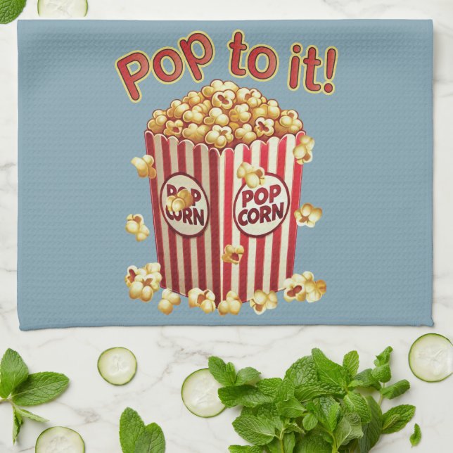 Poppin med Stil - "Pop to it!" Kökshandduk (Vikta)