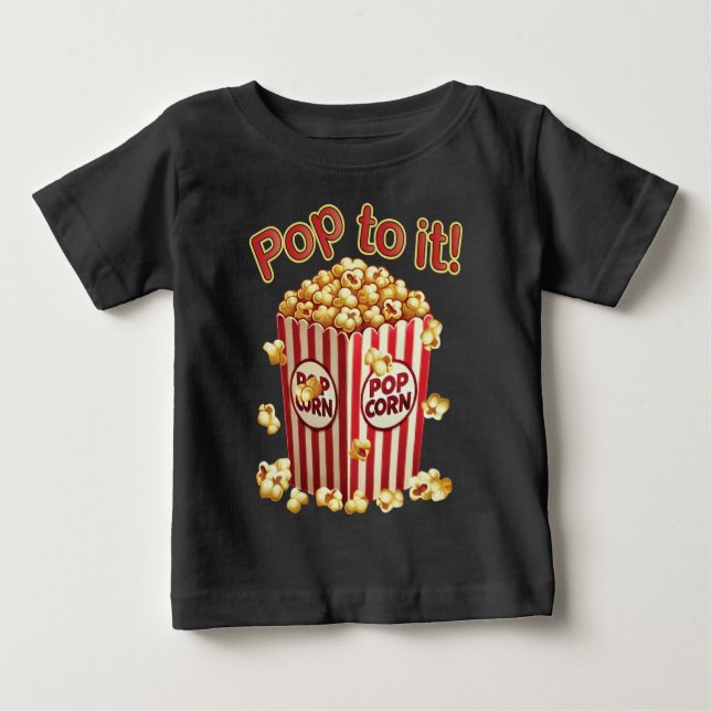 Poppin med Stil - "Pop to it!" T Shirt (Framsida)