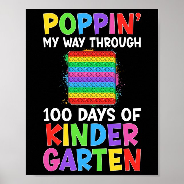 Poppin min väg till 100 dagar av Kindergarten Stu Poster (Framsidan)
