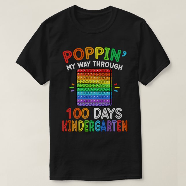 Poppin min väg till 100 dagar med Kindergarten Tea T Shirt (Design framsida)