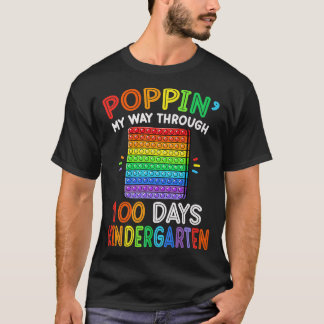 Poppin min väg till 100 dagar med Kindergarten Tea T Shirt