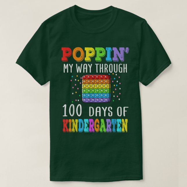 Poppin min väg till 100 dagars dagars dagtid av da t shirt (Design framsida)