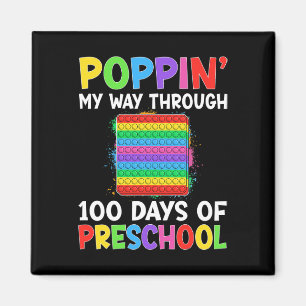 Poppin mitt sätt att gå 100 dagar med förskolebojo magnet
