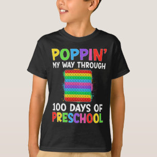 Poppin mitt sätt att gå 100 dagar med förskolebojo t shirt