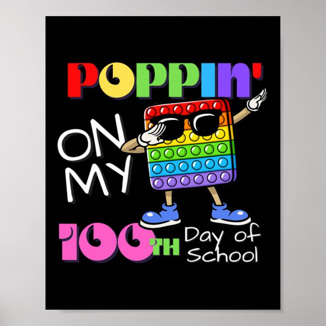 Poppin på min 100:e dag i skolmaten Leksak Poster (Framsidan)