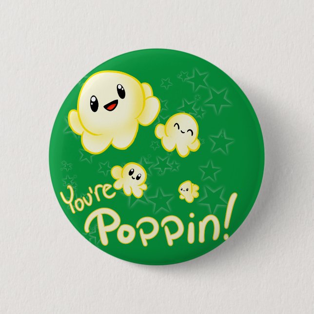 Poppin Popcorn Knapp (Framsida)