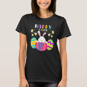 Poppin Rainbow Bunny Pop för Påsk-dagen T Shirt