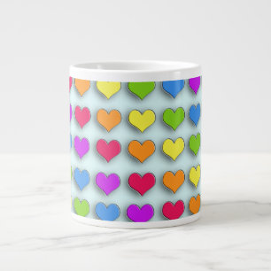 Poppin Retro Hearts Jumbo Mugg