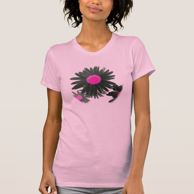 Poppin Rosa Daisy Tee Shirt (Framsida)