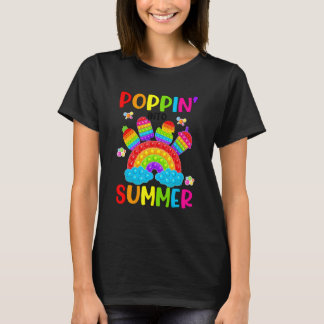 Poppin till sommaren förra dagen för skollärarstud t shirt