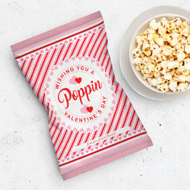 Poppin Valentines dag Popcorn Bag Wrapper Reklamblad