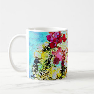 Popping Petals! Blankt gratulationskort för konst Kaffemugg