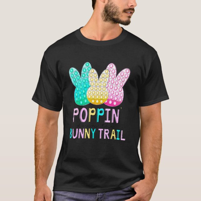 Poppinu2019 Ned Bunny Trail Kids Påsk Pop T Shirt (Framsida)