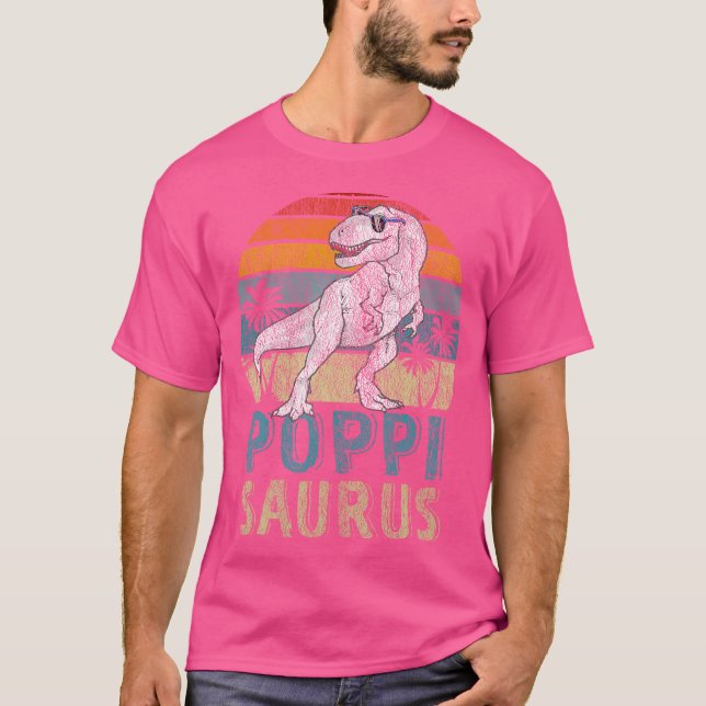 Poppisaurus t.ex. Rex Dinosaur Poppi Saurus familj T Shirt (Framsida)