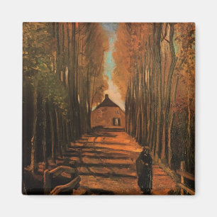 Popplarallé i höst av Vincent van Gogh Magnet