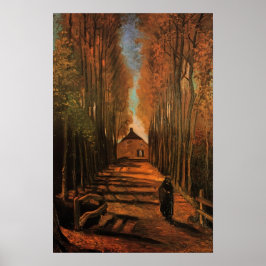 Popplarallén på hösten av Vincent van Gogh Poster