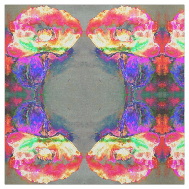 Poppningar för Gult av blommönstret abstrakt Tyg (Provkarta)