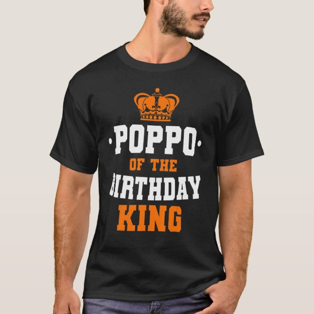 Poppo Kung Party Krona Bday Celebr T Shirt (Framsida)