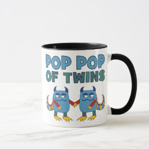Poppop av twillingar mugg