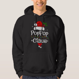 Poppop Claus juljul Pajama-familjen som matchar Ju Hoodie