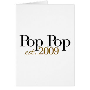 Poppop Est. 2009 Hälsningskort