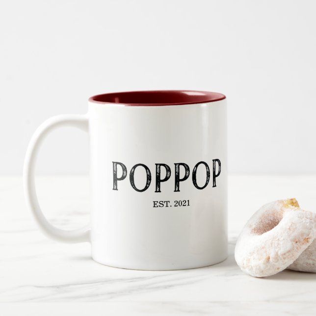 PopPop Etableringsår Två-Tonad Mugg (Med munk)