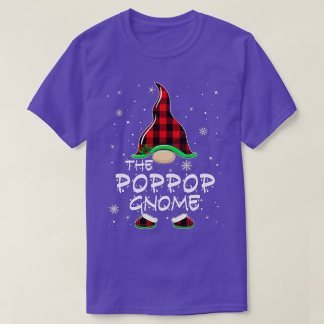 PopPop Gnome Buffalo Play Matching Family Christm T Shirt (Design framsida)