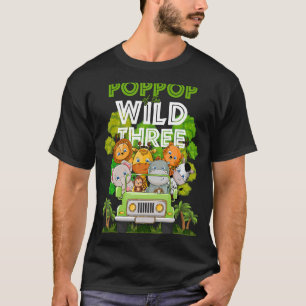 Poppop på Vilden Tre Zoo Lastbil Birthday Safari T Shirt