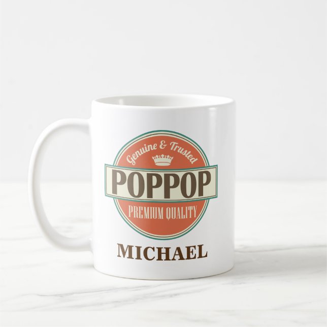 Poppop personlig mugggåva kaffemugg (Vänster)