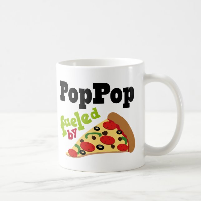 Poppop (rolig) Pizza Kaffemugg (Höger)