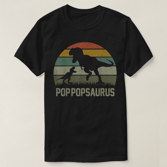 PopPop Saurus T re dosinosaur PopSaurus Family Mor Shirt (Design framsida)