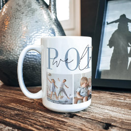 Poppop We Kärlek You 4 Photo Collage Kaffemugg