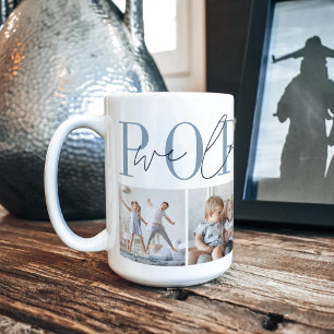 Poppop We Kärlek You 4 Photo Collage Kaffemugg