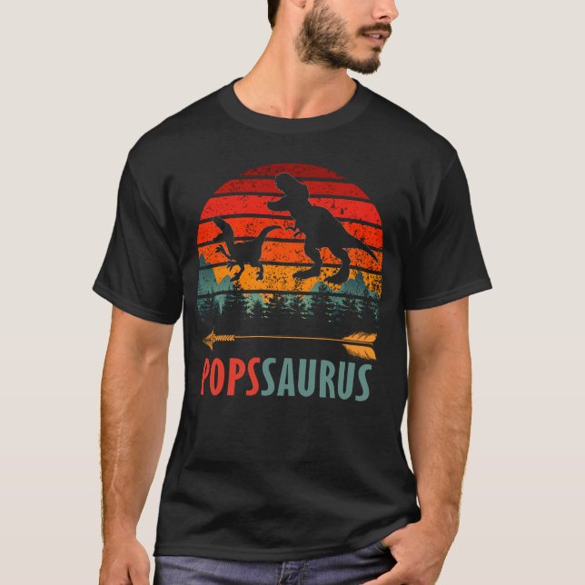 poppor dinosaur fars dag t shirt (Framsida)