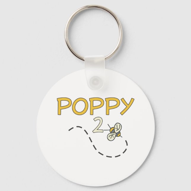 Poppy 2 Bee Nyckelring (Framsida)