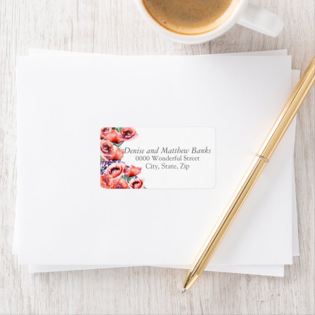 Poppy Address Label Adressetikett (Insitu)
