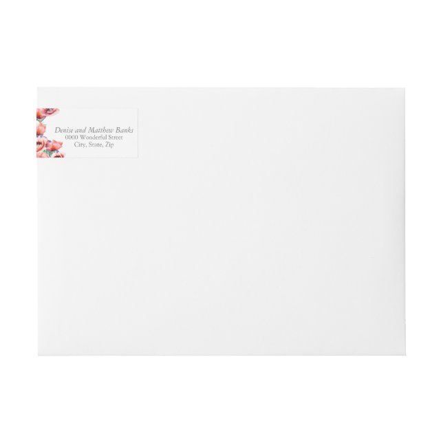 Poppy Address Label Etikettband (Framsidan)