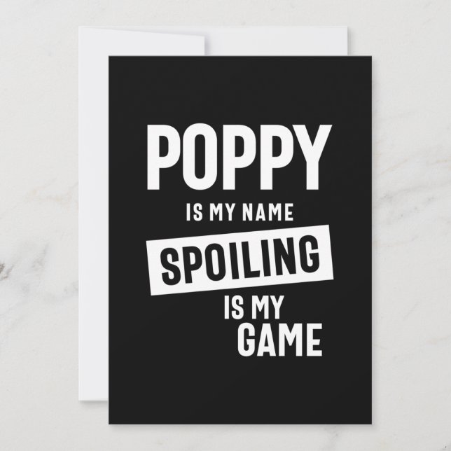 Poppy är min Namn-spets? Tack Kort (Framsida)