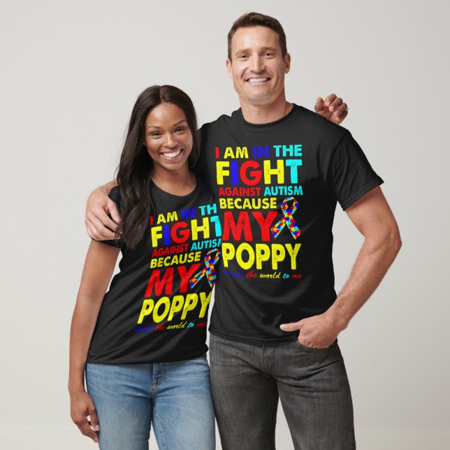 Poppy Autism Awareness Puzzle Gift T Shirt (Unisex)
