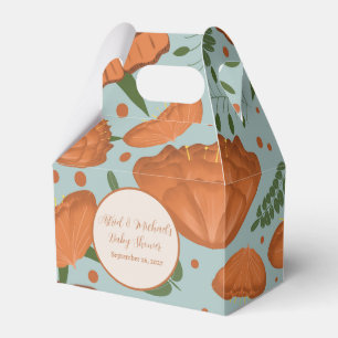 Poppy Baby Shower för Orange av Wildblomma Presentaskar