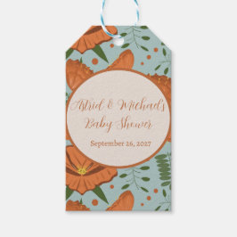 Poppy Baby Shower för Orange av Wildblomma| Vår Ga Presentetikett