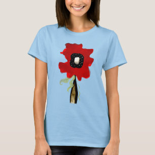Poppy black polka dots grönt löv tshirt t shirt