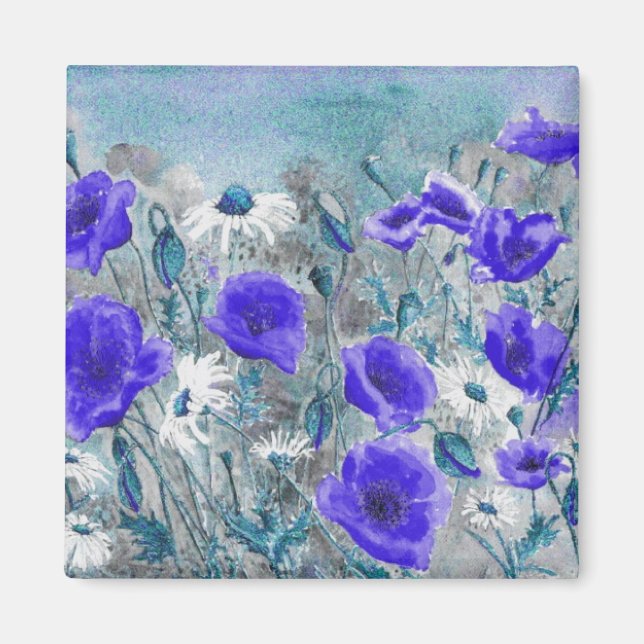 "Poppy Blue" Magnet (Framsidan)