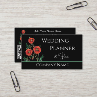 Poppy bröllopsfixaren Florist Visitkort