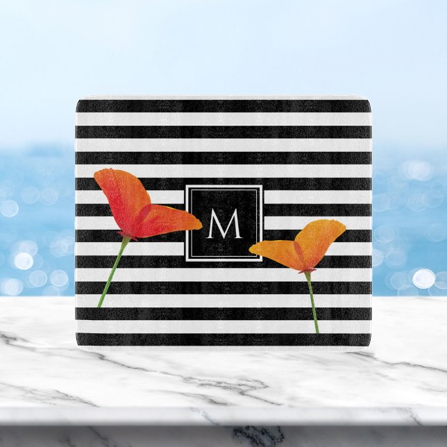 Poppy Chic Black Rand Monogram (Skapare uppladdad)