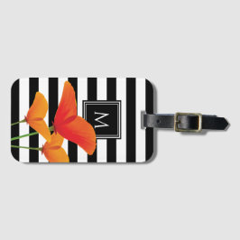 Poppy Chic Black Rand Monogram Bagagebricka